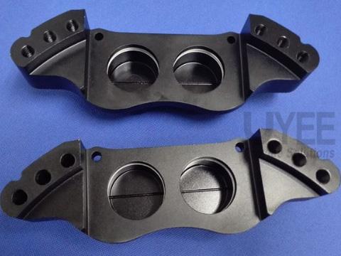 aluminum prototype cnc machined and black anodized