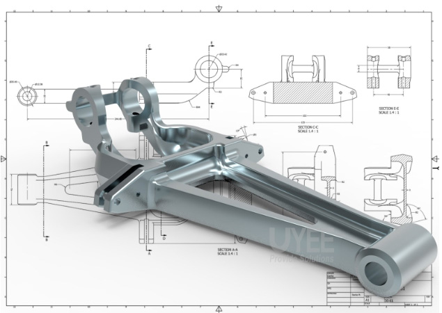 Metal CNC prototype part