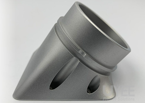 CNC machined aluminum part with anodized